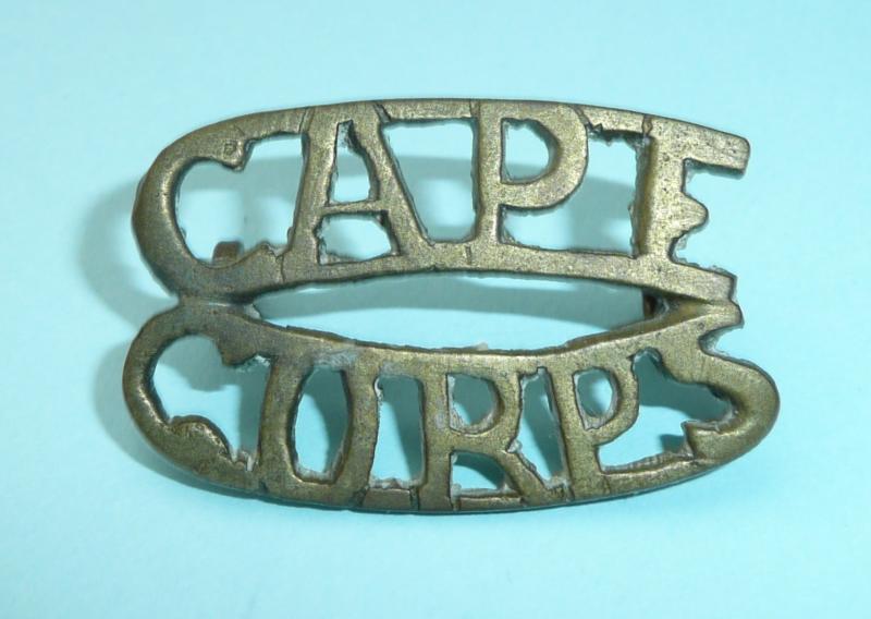 WW1 South Africa - Cape Coloured Corps Other Ranks Cast Brass Shoulder Title