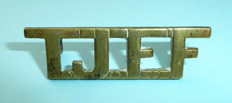 TJFF Trans Jordan Frontier Force Brass Shoulder Title - Dowler