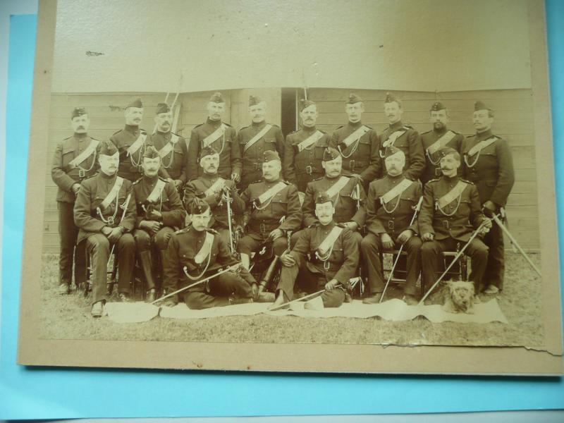 Victorian 2nd Volunteer Battalion Durham Light Infantry (DLI) Officers Large Original Sepia Black and White Photograph