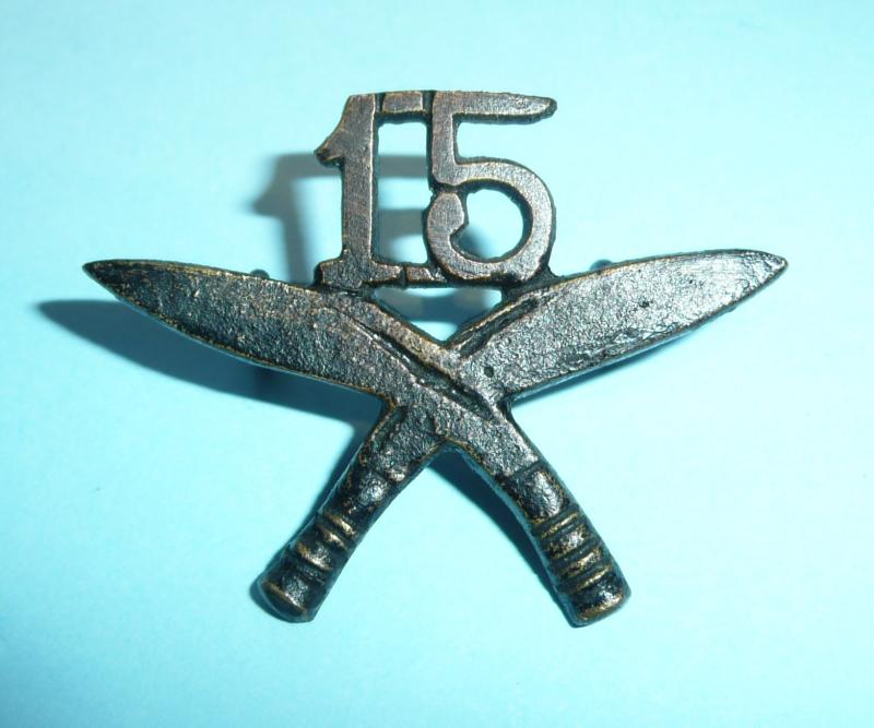 Indian Army - 10th Gurkha Rifles (Sic) Blackened Brass Cap Badge