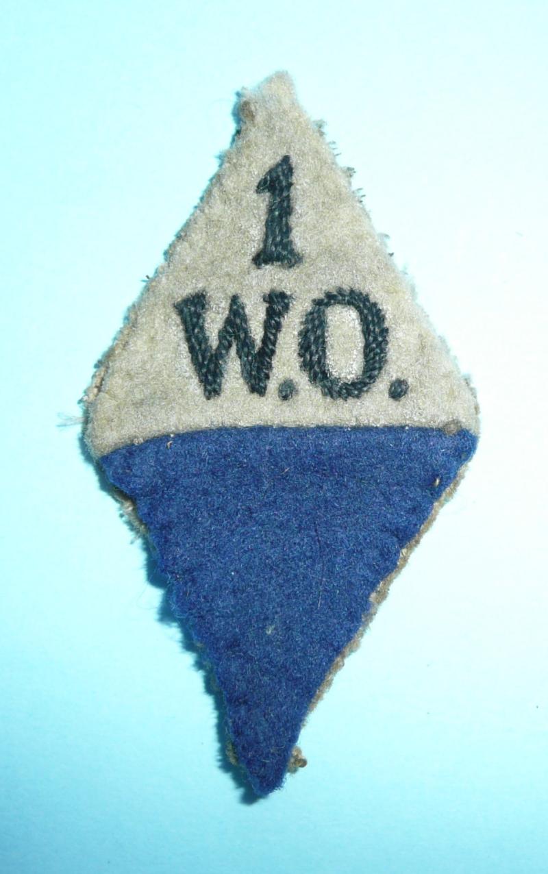 1 WO ATS War Office Signals Regiment Embroidered Formation Sign Designation Flash