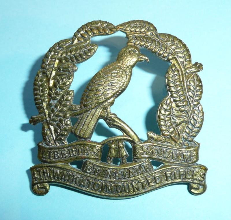 New Zealand 4th (Waikato) Mounted Rifles Gilding Metal Cap Badge