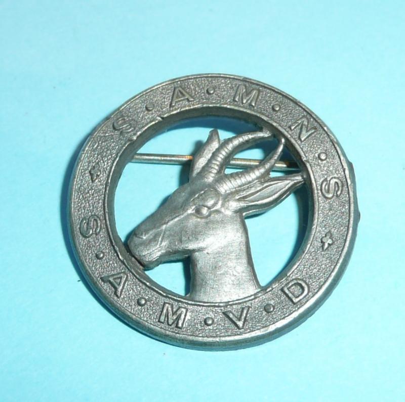 South Africa - Military Nursing Service White Metal Pin Brooch Badge