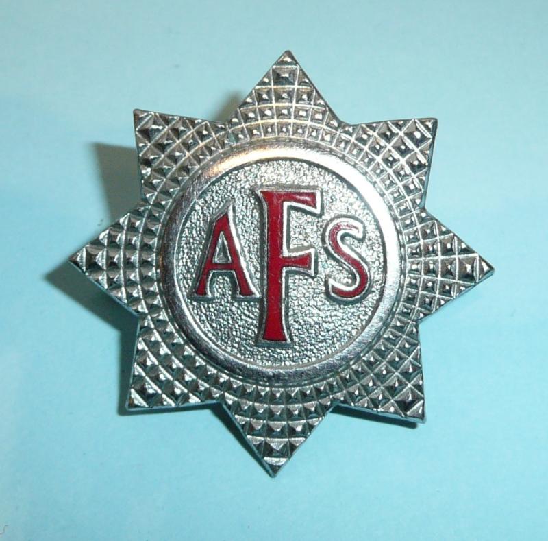WW2 Home Front -  Auxiliary Fire Service AFS fireman's / firewoman's cap badge