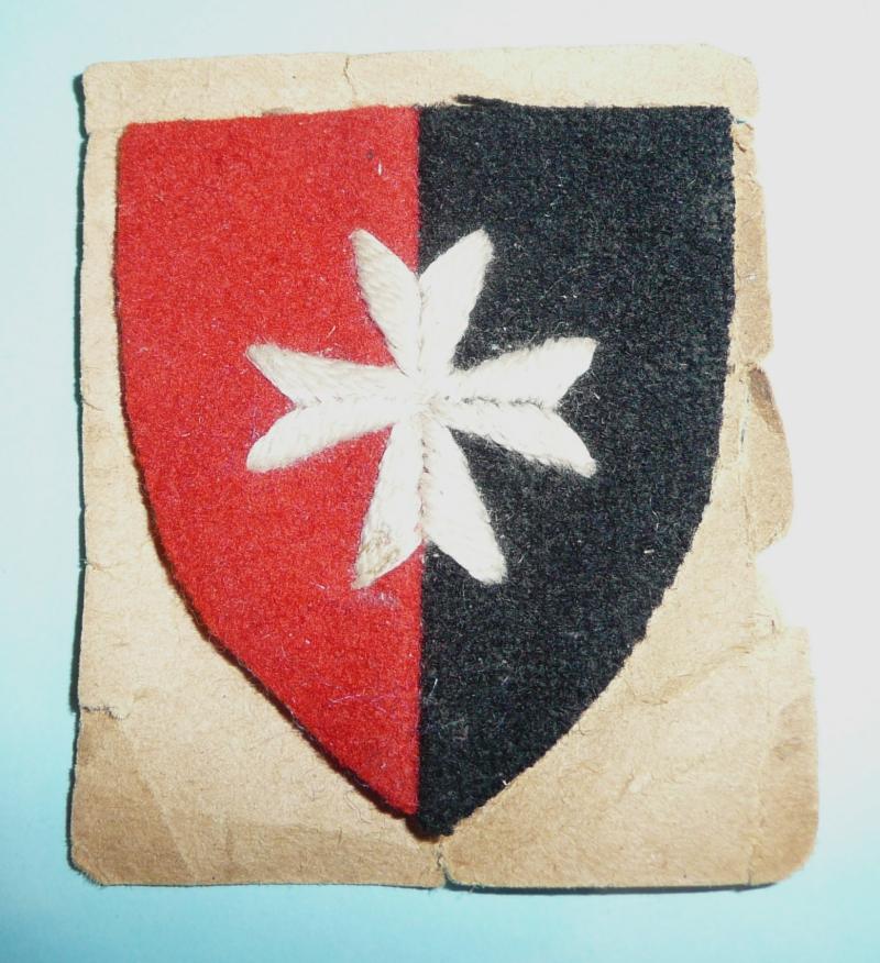 222nd (Derbyshire) Battery HAA / 262nd Heavy Anti Aircraft / 438th LAA Regiment Royal Artillery / Royal Engineers  Embroidered Cloth Formation Sign Designation Flash Patch Arm Badge