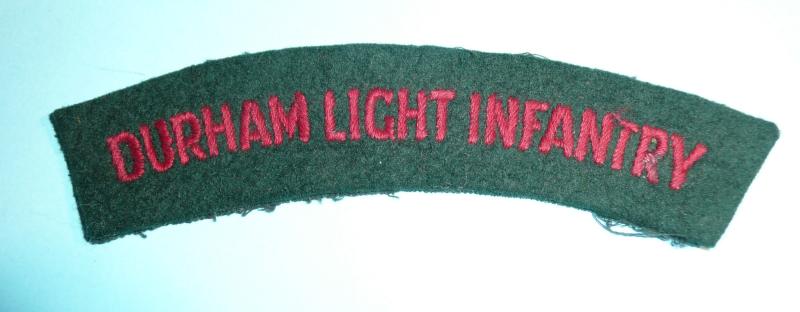 6th (Territorial) Battalion, Durham Light Infantry (DLI) Officers Embroidered Cloth Shoulder Title