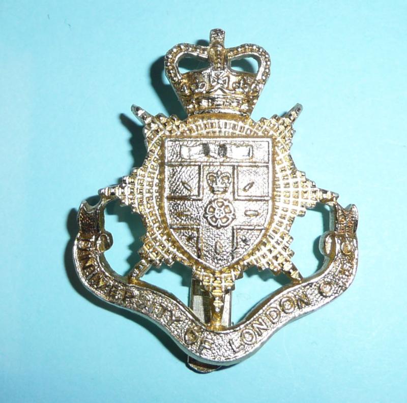 University of London OTC (Officer Training Corps) Staybrite Anodised Aluminum AA Cap Badge, ERII Issue