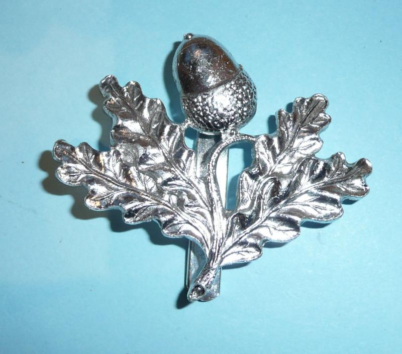 South Nottingham Notts Hussars Staybrite Anodised Aluminium AA Silver coloured Cap Badge