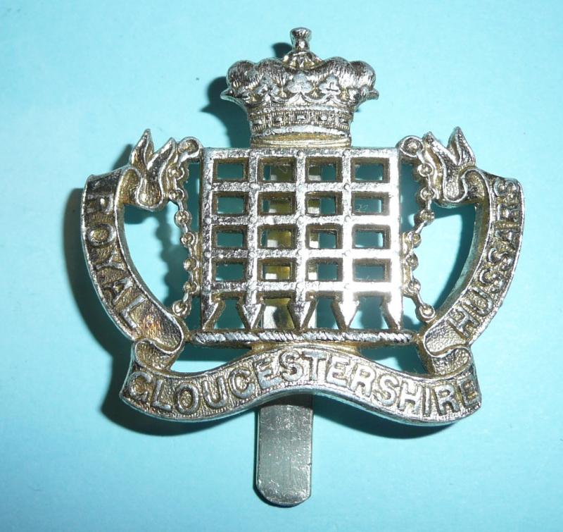 Royal Gloucestershire Hussars (Yeomanry) Staybrite Anodised Aluminium  AA Cap Badge
