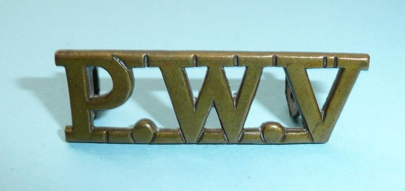PWV (South Lancashire Regiment (The Prince of Wales's Volunteers)) Other Ranks Brass Shoulder Title