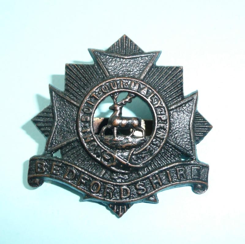 Bedfordshire Regiment Officer's OSD Bronze Cap Badge - TF?