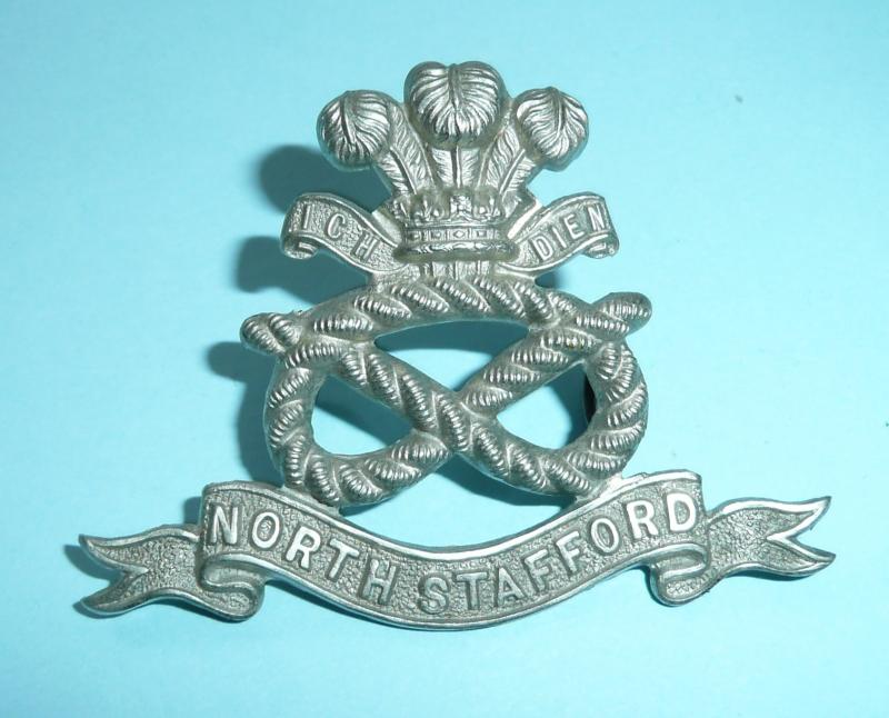 The Prince of Wales's North Staffordshire Regiment 1st Volunteer Battalion Other Ranks White Metal Cap Badge