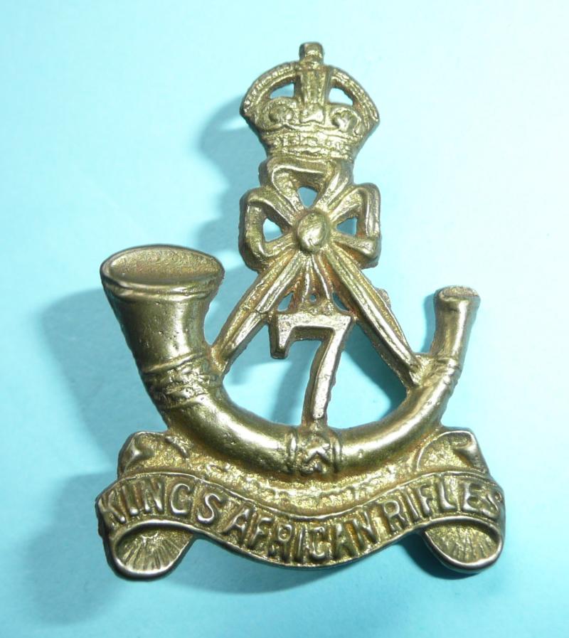 7th King 's African Rifles ( KAR ) Brass Cap Badge - Zanzibar