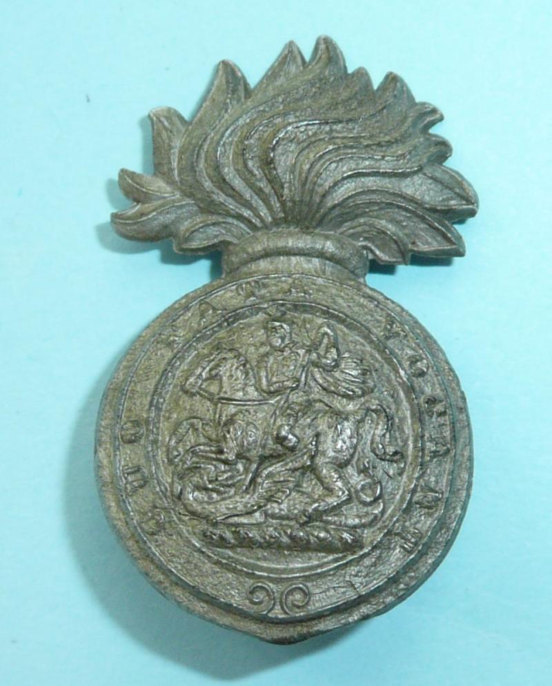 WW2 RNF Royal Northumberland Fusiliers Plastic / Bakelite Economy Cap Badge - Type 2