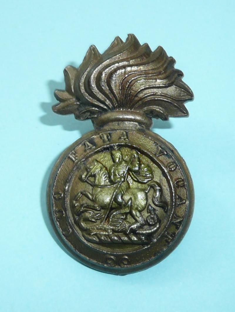 WW2 RNF Royal Northumberland Fusiliers Plastic Economy / Bakelite Cap Badge - Type 1