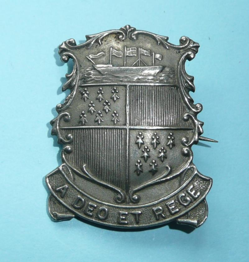 Addey & Stanhope School Unmarked Silver Pin Brooch Badge - JTC/CCF?