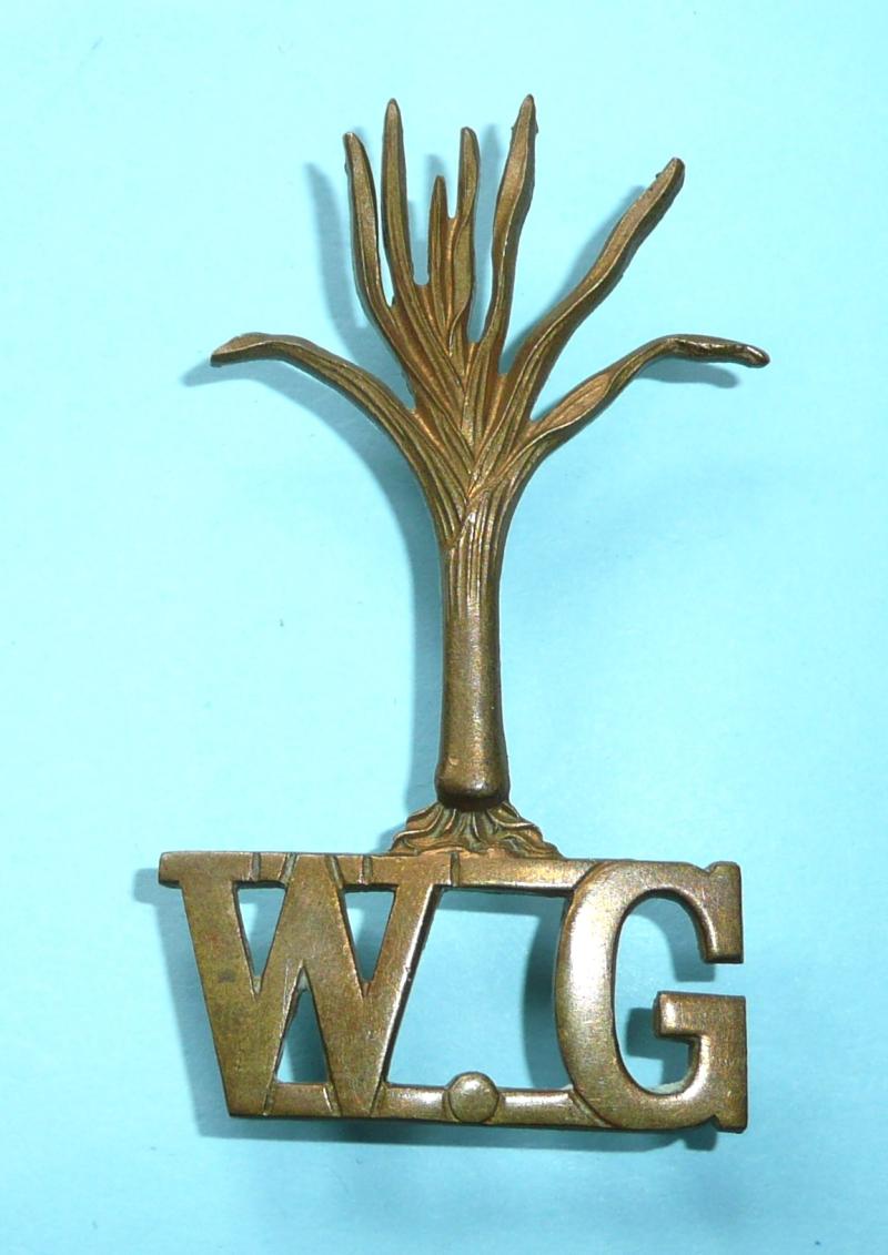 The Welsh Guards One Piece Brass Shoulder Title