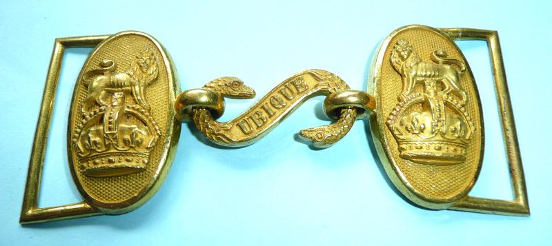 Royal Artillery Waist Belt Clasp (WBC), Fire Gilt Set, King's Crown