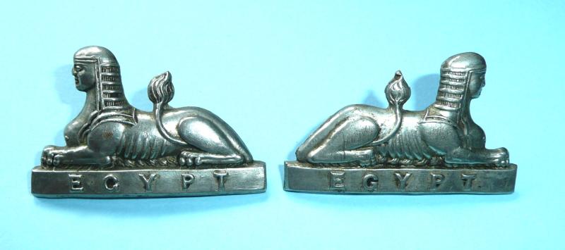 Manchester Regiment Facing Pair of Other Ranks White Metal Collar Badges
