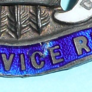 WW1 15th County of London Civil Service Rifles silver sweetheart brooch - Sterling