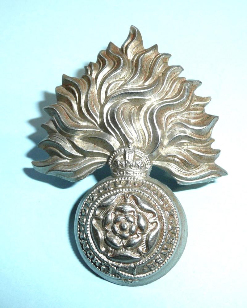 Edwardian Royal Fusiliers (City of London Regiment) Other Ranks White Metal Volunteer Battalions Cap Badge