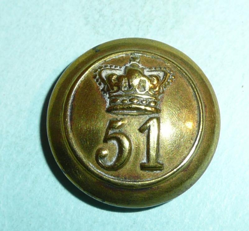 51st (2nd Yorkshire, West Riding, King's Own Light Infantry) Regiment of Foot Officer's Tunic Button