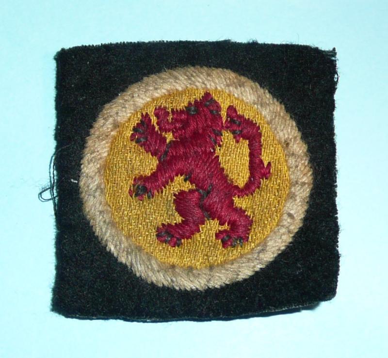 WW2 15th Scottish Infantry Division Embroidered Cloth Felt Formation Sign