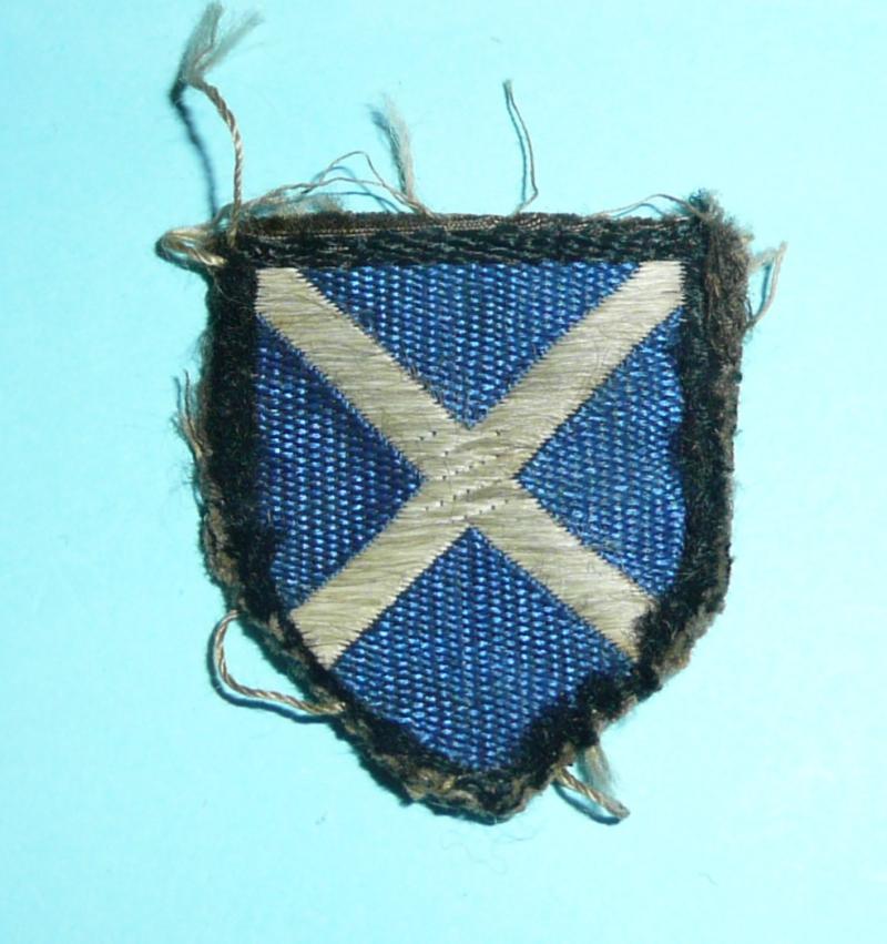 52nd (Scottish Lowland) Division Silk Woven Saltire Formation Sign - Marker marked!!!
