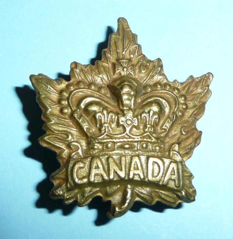 Canada - Canadian Victorian QVC Boer War Large General Service Collar Badge