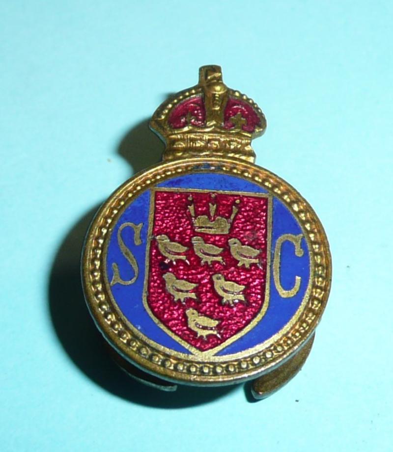 WW2 East Sussex Special Constable Constabulary Police Mufti Buttonhole Lapel Badge