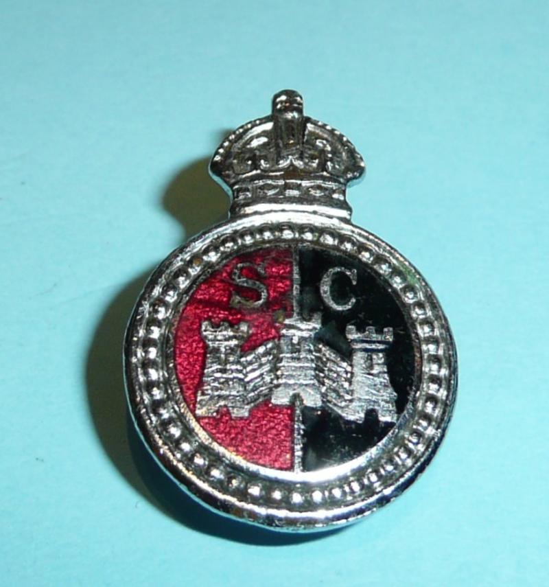 WW2 Exeter City Special Constable Constabulary Police Mufti Buttonhole Lapel Badge