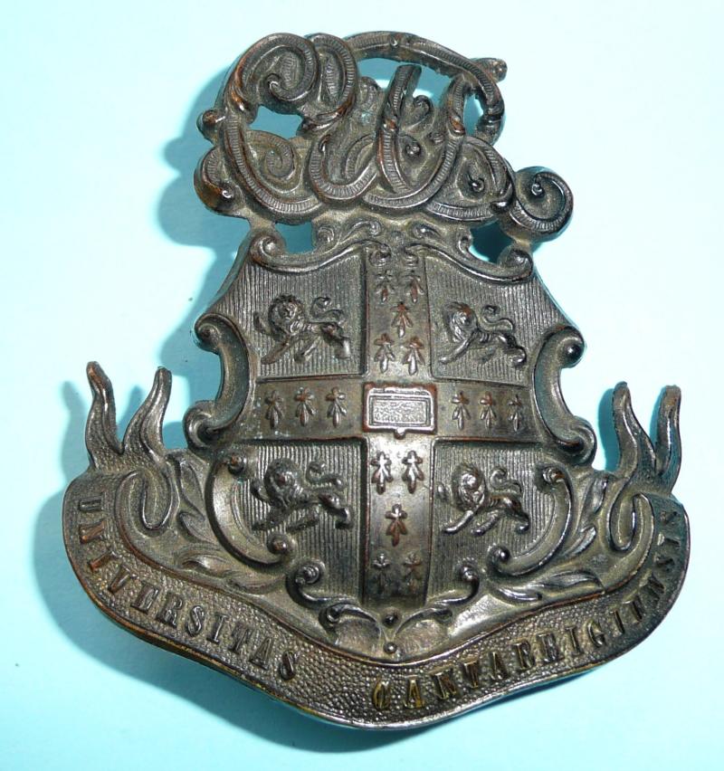Cambridge University Rifle Volunteers (CURV)  Blackened Metal Shoulder Belt Plate