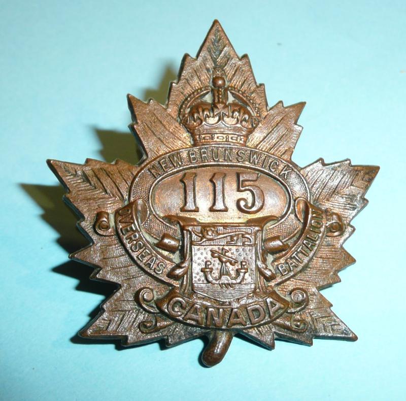 WW1 Canada - 115th Battalion (New Brunswick) CEF Cap Badge