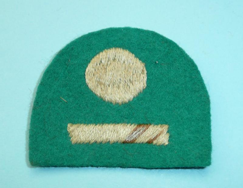WW2 10th Corps - X Corps White on Green Variety Embroidered Cloth Formation Sign