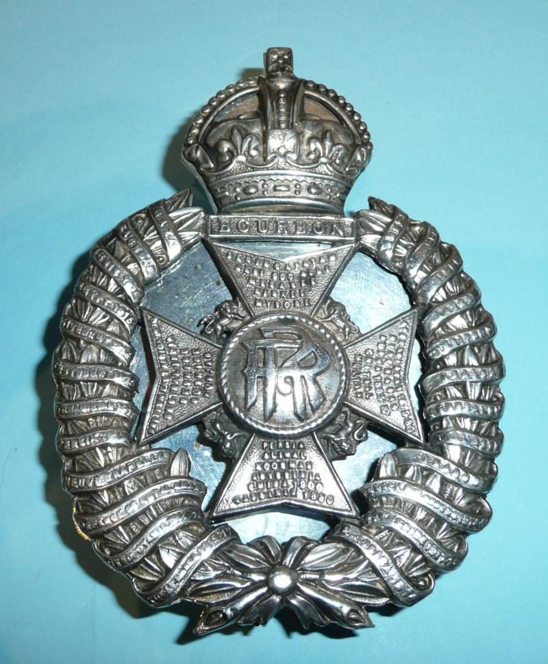 6th Rajputana Rifles Officer's Silver Plated Shoulder Pouch Belt Plate Badge