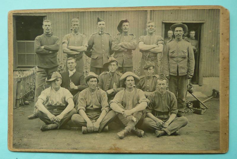 Boer War Cabinet Photograph - Group Portrait of Soldiers / Fatigue Party