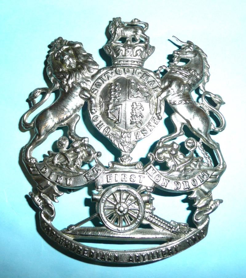 QVC Victorian 1st Northumberland Artillery Volunteers White Metal Other Ranks Helmet Plate