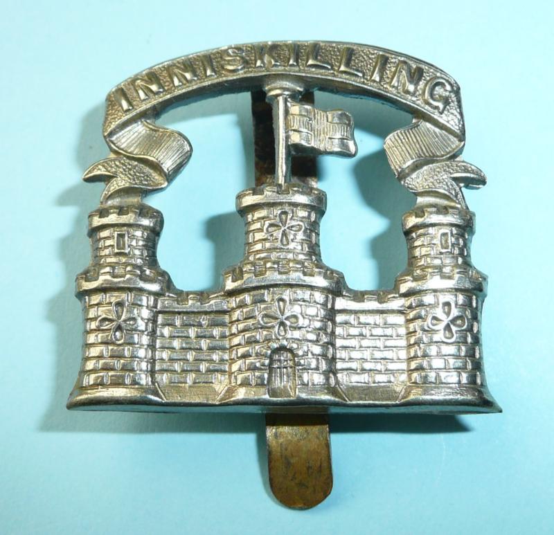 Scarce Royal Inniskilling Fusiliers White Metal Other Rank's Badge, worn 1926 - 1934