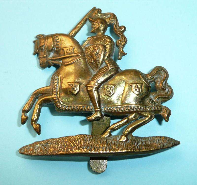 Pre WW1 Fife & Forfar Yeomanry Gilding Metal Brass Cap Badge