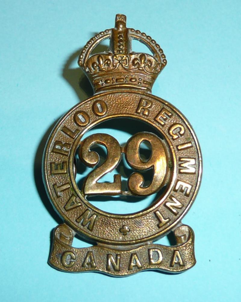 Canadian Militia  - 29th Waterloo Regiment Collar Badge - Gaunt Maker's tablet