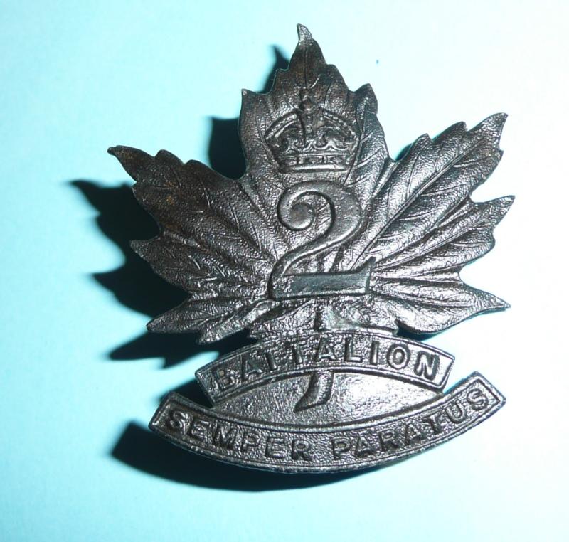 2nd Battalion Canadian CEF Bronze Cap Badge