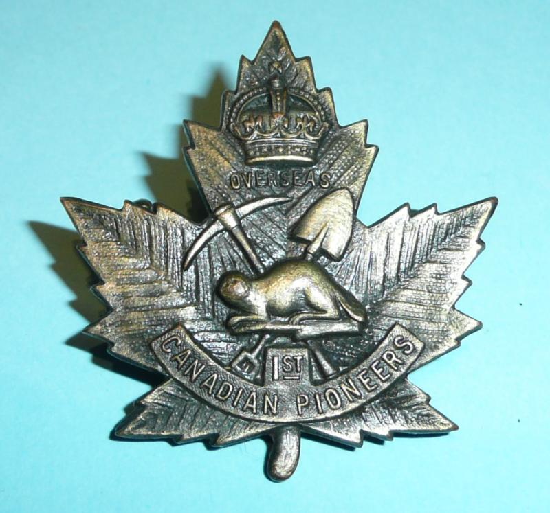 WW1 Canada - 1st Canadian Pioneers Battalion Canadian Expeditionary Force (CEF) Sweetheart Pin Brooch Badge