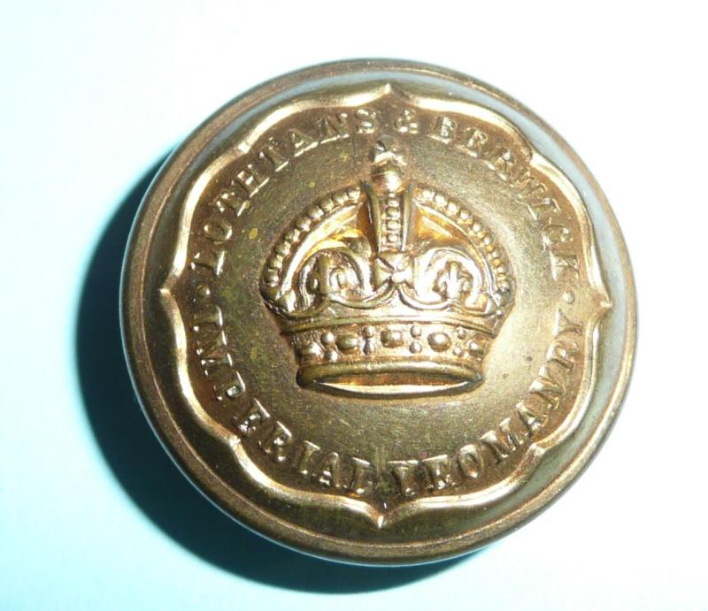 Scottish Lothians & Berwick Horse Imperial Yeomanry Other Ranks Large Pattern Brass Button