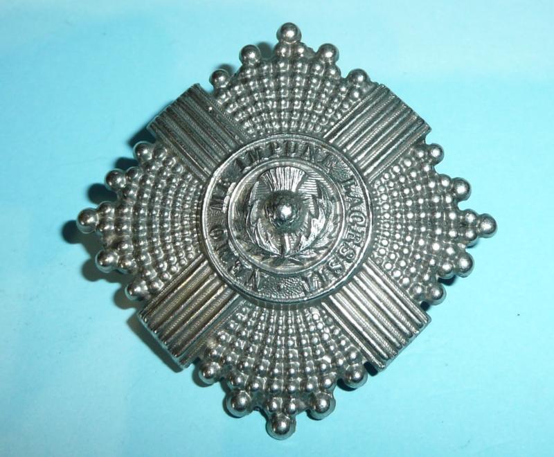 9th Volunteer Battalion (VB) The Royal Scots White Metal Glengarry Badge, 1902- 1908
