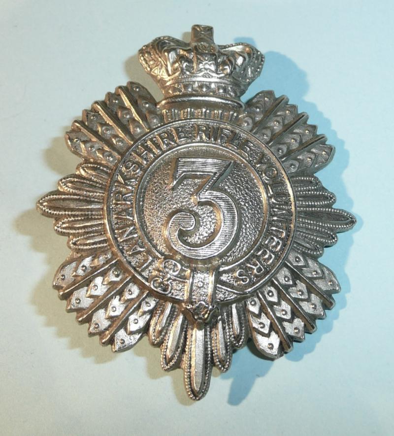 QVC Victorian 3rd Lanarkshire Rifle Volunteers Other Ranks White Metal Glengarry Badge
