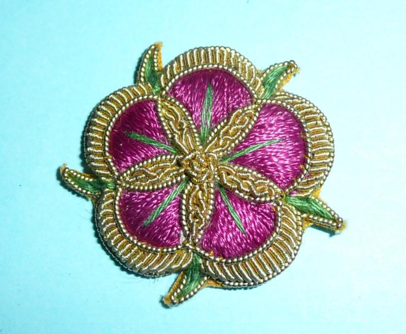 Duke of Lancaster's Own Yeomanry Officer's Bullion Cloth Beret / Collar Badge