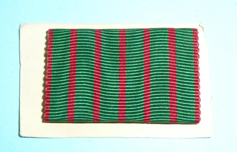 Kings Shropshire Light Infantry / Leeds Rifles Croix de Guerre Stiffened Woven Ribbon Regimental Flash