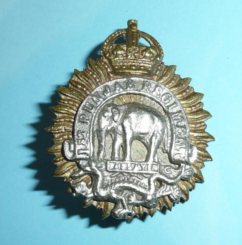 Indian Army - 1st Punjab Regiment bi-metal Cap Badge, pre 1947