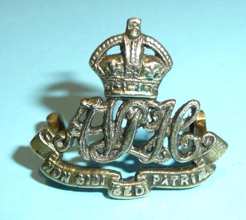 Assam Valley Light Horse (AVLH) Officer's Forage / Side Cap Silver Plated Cap Badge
