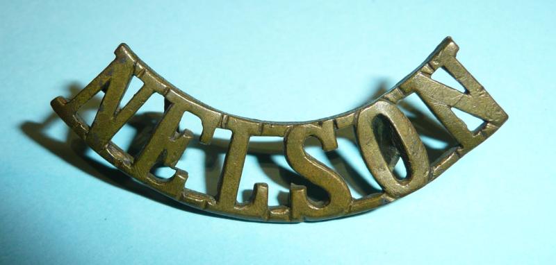 WW1 -  5th Nelson Battalion Royal Naval Division Brass Shoulder Title